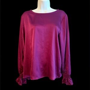 🎉HP🎉She + Sky Gorgeous Satin Blouse Size Large